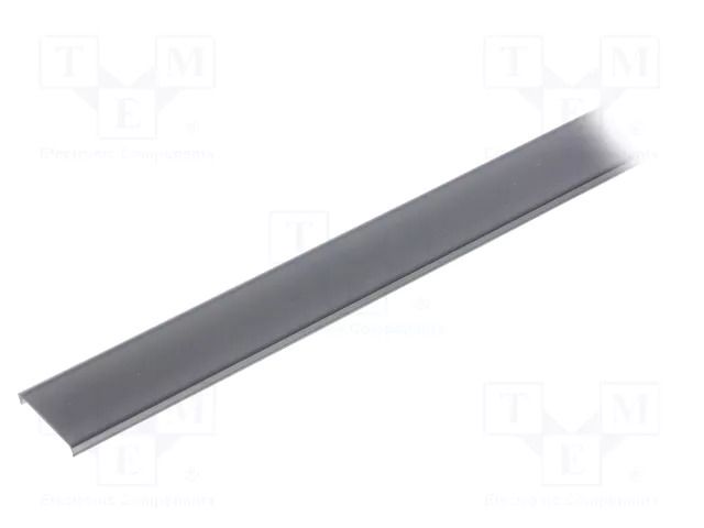 Cover for LED profiles; black; 1m; LIGER-22; push-in KLUŚ K-B17032B-1M