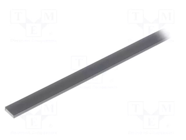 Cover for LED profiles; black; 1m; LIGER-11; push-in KLUŚ K-B17037B-1M