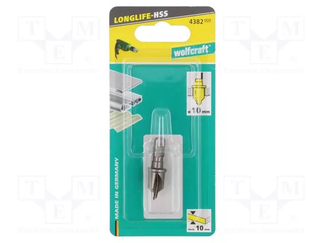 Countersink; Ø: 10mm; 1/4" WOLFCRAFT WF4382000