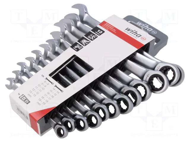 Wrench-set; combination spanner,with ratchet; 12pcs. WIHA WIHA.44665