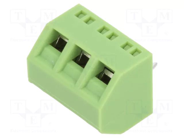 Connector: PCB terminal block; terminal; 12A; 300V; angled 45° XINYA XY127S-3P-5.0-GN