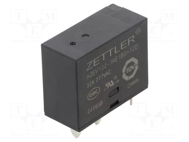 Relay: electromagnetic power; SPST-NO + SPST-NC; Ucoil: 12VDC ZETTLER AZEV132-1AE1BG-12D