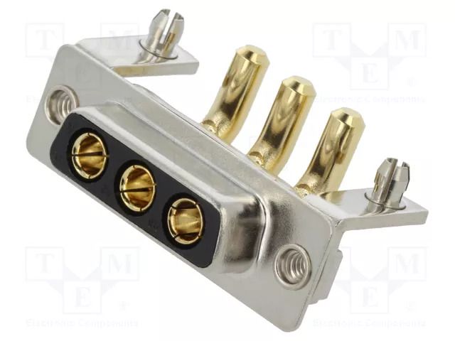 Connector: Special D-Sub; PIN: 3; plug; female; on PCBs; THT; MHCD MH CONNECTORS MHCDR3W3S4