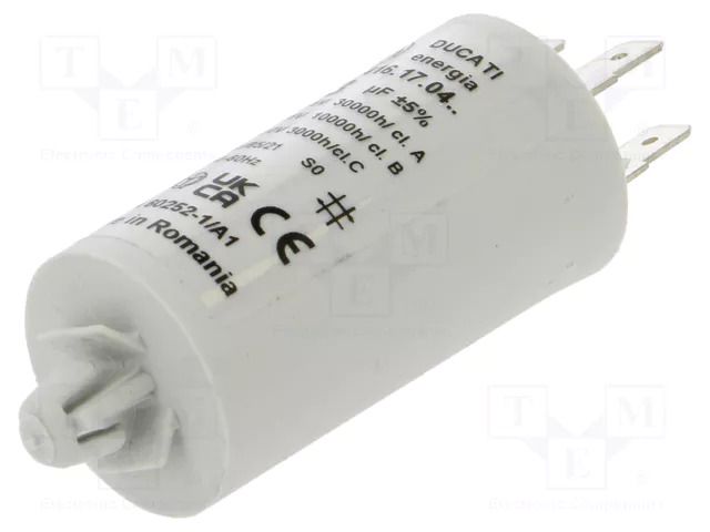 Capacitor: polypropylene; motors, run; 3uF; 425VAC; Ø28x55mm; ±5% DUCATI ENERGIA 4.16.17.04.71