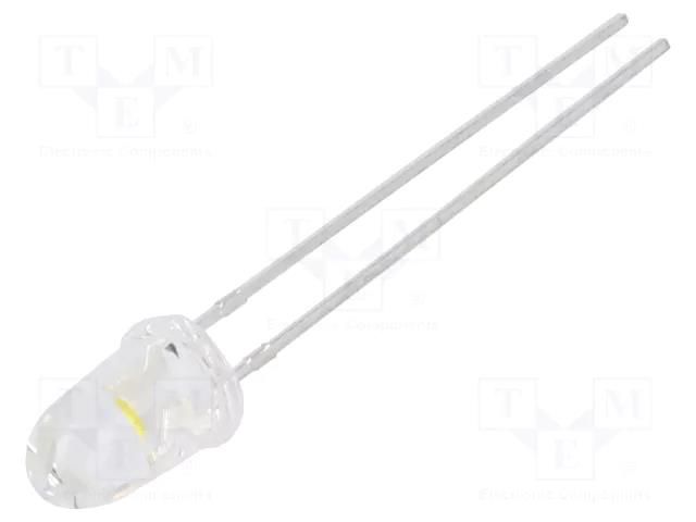 LED; white warm; 5mm; 16500÷50000mcd; 12°; Front: convex; -40÷85°C BRIGHTEK (EUROPE) N0W59L96