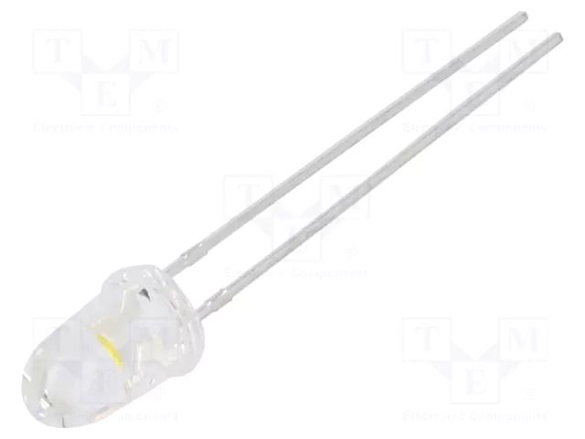LED; white warm; 5mm; 16500÷50000mcd; 12°; Front: convex; -40÷85°C BRIGHTEK (EUROPE) N0W59L96