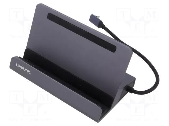 Docking station; USB 3.0,USB 3.2; 0.2m; aluminium LOGILINK UA0408