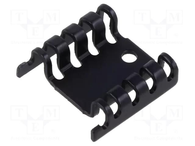 Heatsink: extruded; U; TO220; black; L: 20mm; aluminium; anodized SEIFERT ELECTRONIC KL-105/20/SW