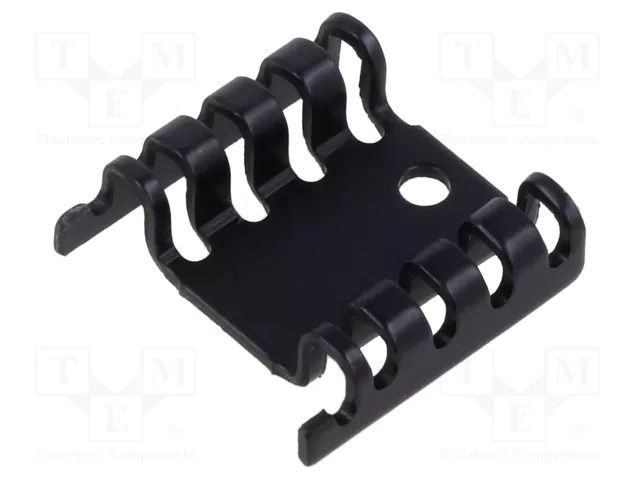 Heatsink: extruded; U; TO220; black; L: 20mm; aluminium; anodized SEIFERT ELECTRONIC KL-105/20/SW