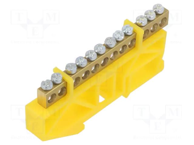 Connector: terminal block; for DIN rail mounting; yellow; ways: 1 PAWBOL PE.4056