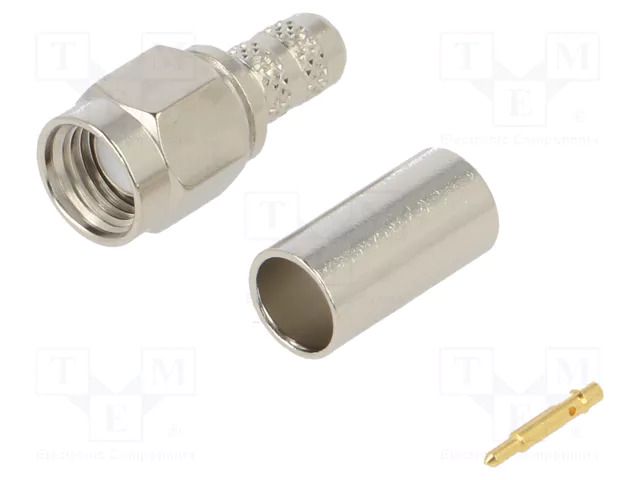 Connector: SMA; plug; male; straight; 50Ω; soldering,crimped; PTFE AMPHENOL RF 901-9876-RFX