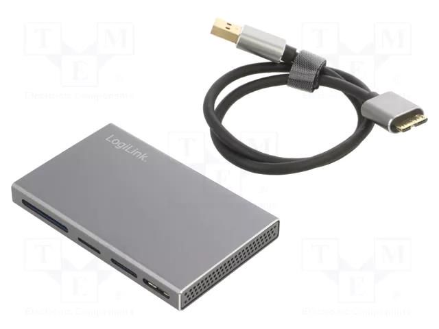 Card reader: memory; USB B micro socket; USB 3.2; 5Gbps LOGILINK CR0048