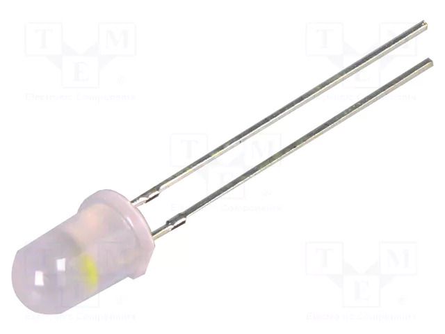 LED; white cold; 5mm; 2180÷3000mcd; 30°; Front: convex; 3÷5VDC OPTOSUPPLY OSW5DP5A32A-6.8HZ