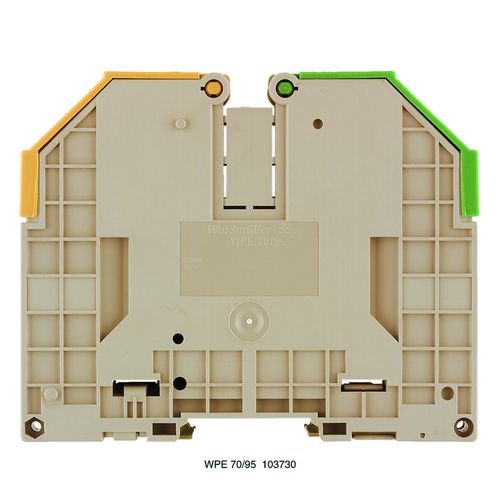 PE terminal, Screw connection, 95 mm², 1000 V, Number of connections: 2, Number of levels: 1, Green/yellow Weidmuller 1037300000 04008190495664