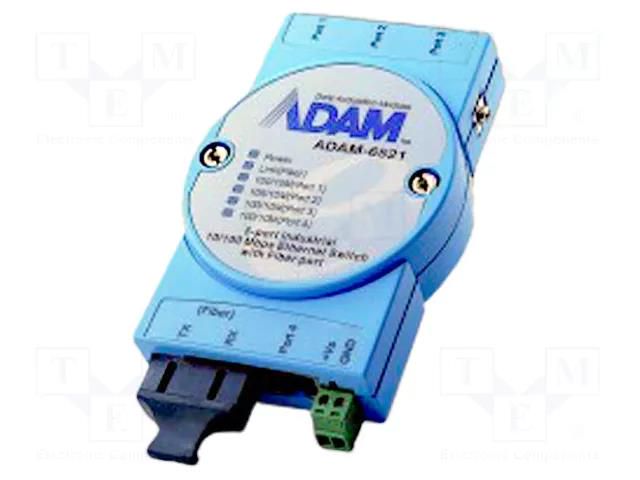 Switch Ethernet; unmanaged; Number of ports: 5; 10÷30VDC; RJ45,SC ADVANTECH ADAM-6521