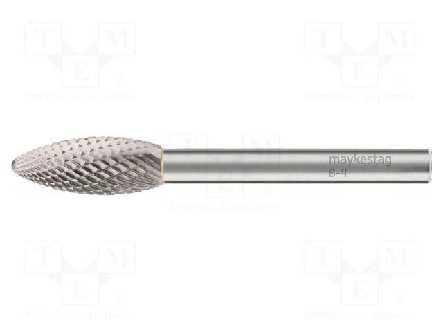 Rotary burr; Ø: 16mm; L: 77mm; Working part len: 32mm; 6mm; metal; 4 ALPEN-MAYKESTAG ALP.790406116100