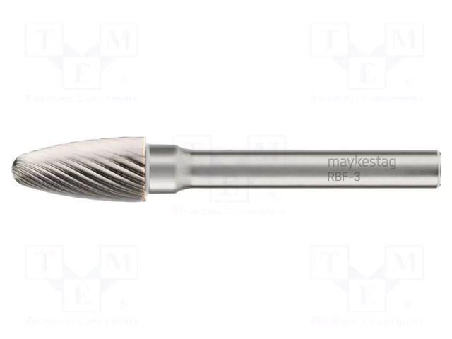 Rotary burr; Ø: 8mm; L: 63mm; Working part len: 18mm; 6mm; metal; 3 ALPEN-MAYKESTAG ALP.788306108100