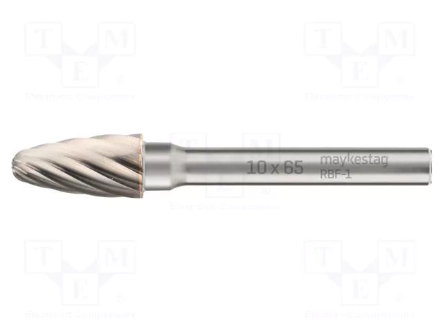 Rotary burr; Ø: 10mm; L: 65mm; Holder: plunger; 6mm; metal ALPEN-MAYKESTAG ALP.788106110100