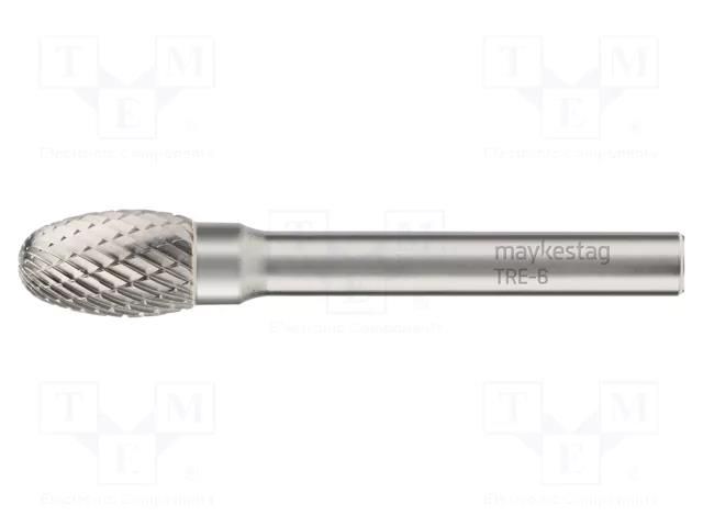 Rotary burr; Ø: 4mm; L: 50mm; metal; Working part len: 6mm; rod 6mm ALPEN-MAYKESTAG ALP.786606104100