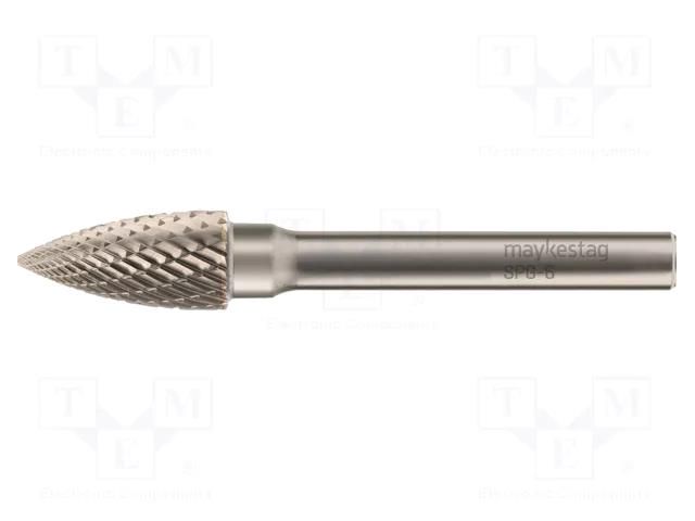 Rotary burr; Ø: 8mm; L: 65mm; metal; Working part len: 20mm; rod 6mm ALPEN-MAYKESTAG ALP.780606108100