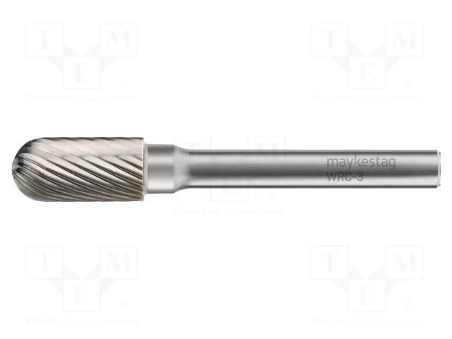 Rotary burr; Ø: 6mm; L: 43mm; metal; Working part len: 14mm; rod 3mm ALPEN-MAYKESTAG ALP.779303106100