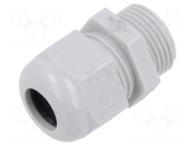 Cable gland; without nut; M20; 1.5; IP68; polyamide; light grey TE Connectivity 1SNG601049R0000