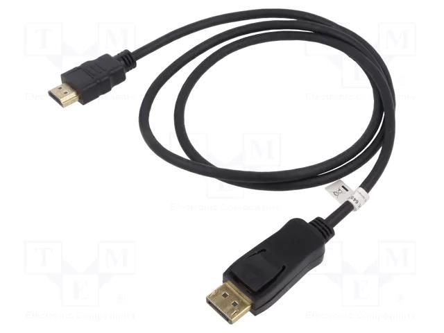 Cable; DisplayPort plug,HDMI plug; DisplayPort 1.2,HDMI 1.4 Goobay GOOBAY-64835