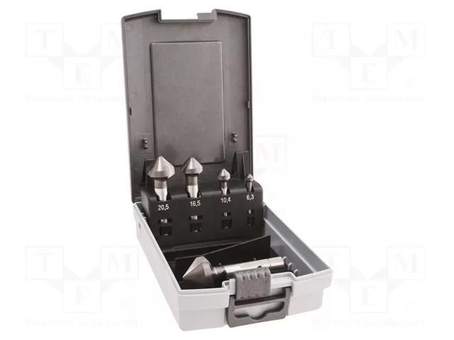 Countersink; high speed steel cobalt HSS-Co; 4pcs. ALPEN-MAYKESTAG ALP.238000005100