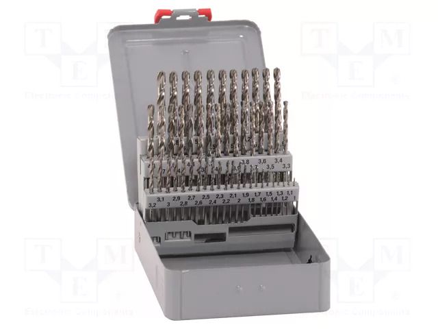 Drill set; for metal; high speed steel cobalt HSS-Co; 1÷5.9mm ALPEN-MAYKESTAG ALP.101250100
