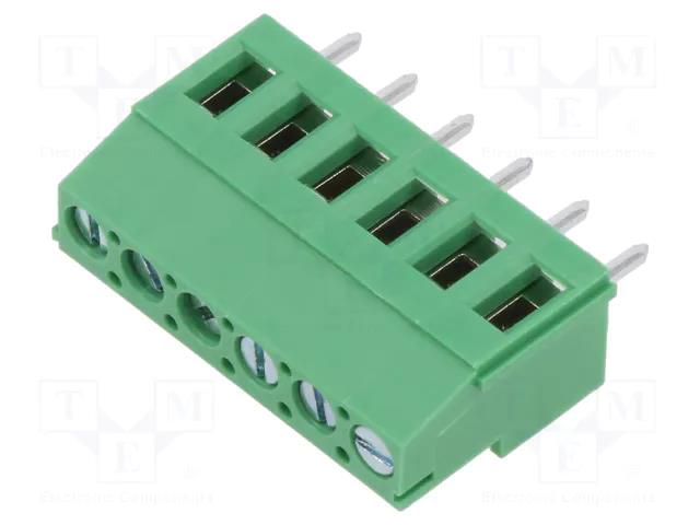 Connector: PCB terminal block; terminal; 16A; 300V; angled 90° ADAM TECH EB147A-06-D