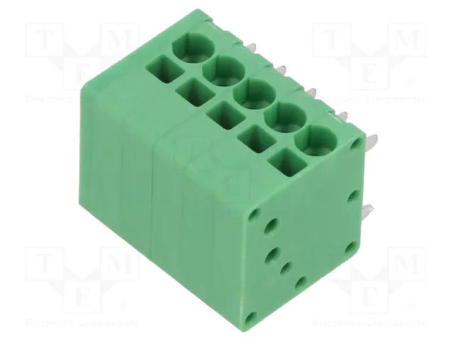 Connector: PCB terminal block; terminal; 10A; 300V; angled 90° ADAM TECH EB163A-05-A