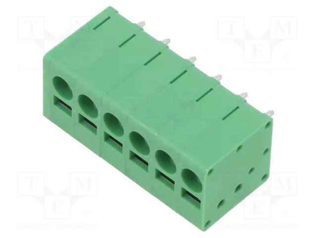 Connector: PCB terminal block; terminal; 20A; 300V; straight; 1x6 ADAM TECH EB163A-06-C-180
