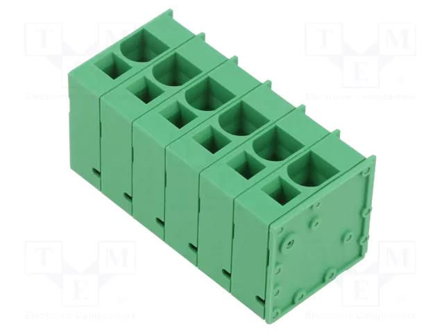 Connector: PCB terminal block; terminal; 66A; 600V; angled 90° ADAM TECH EB167A-06-H