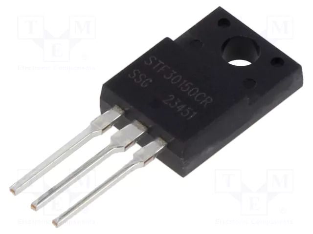 Diode: Schottky rectifying; THT; 150V; 30A; ITO220AB; Ufmax: 790mV SMC DIODE SOLUTIONS STF30150CR-SMC