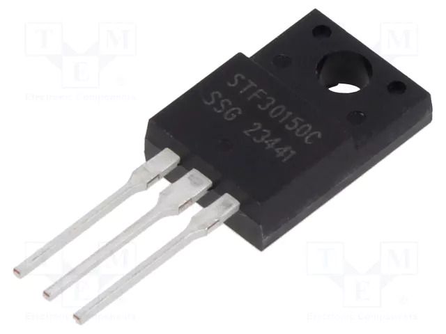 Diode: Schottky rectifying; THT; 150V; 30A; ITO220AB; Ufmax: 790mV SMC DIODE SOLUTIONS STF30150C-SMC