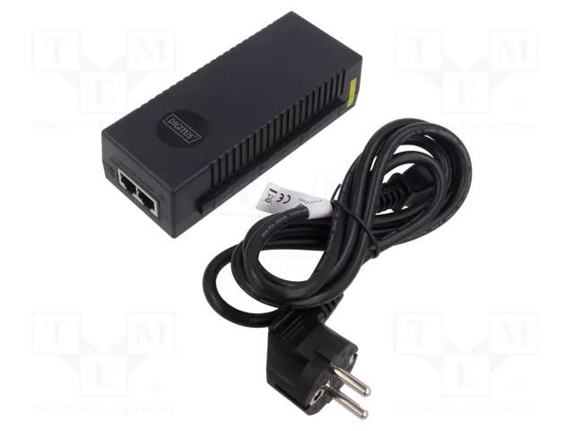 PoE power supply unit; IEC C14,RJ45 socket x2; active; 100m DIGITUS DN-95108