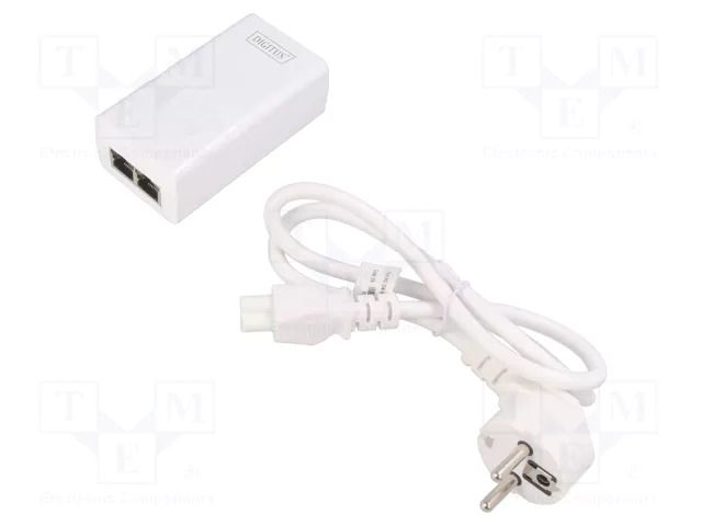 PoE power supply unit; IEC C6,RJ45 socket x2; 10/100Mbps; 100m DIGITUS DN-95131