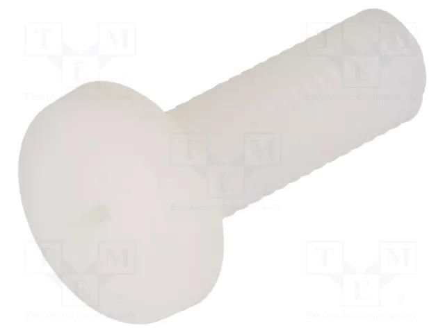 Screw; M10x30; Head: cheese head; Phillips; polyamide; ISO 7045 DREMEC DR8G206M10X30