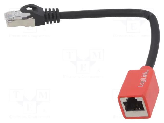 Extender Ethernet; RJ45 socket,RJ45 plug; S/FTP; 6a; Cu; LSZH LOGILINK NP0079N