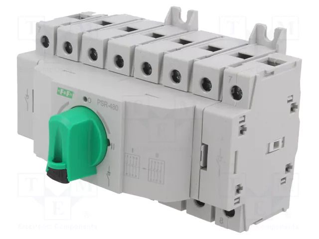 Module: mains-generator switch; Poles: 4; 415VAC; 80A; IP20 F&F PSR-480
