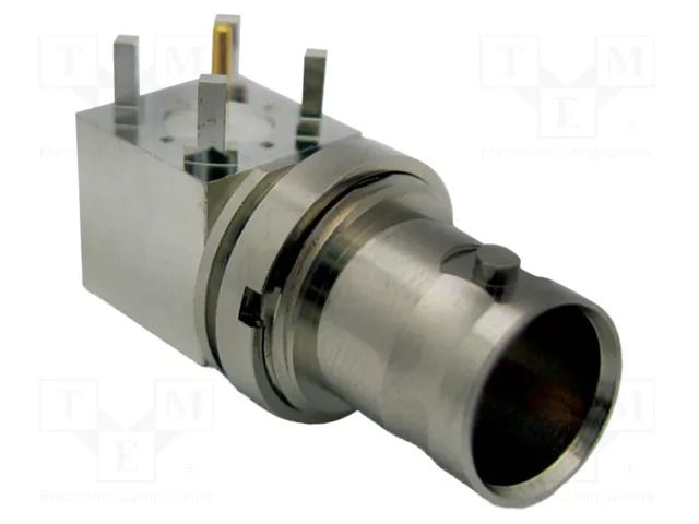 Connector: BNC; socket; female; angled 90°; 75Ω; THT; PTFE; brass AMPHENOL RF 112809-75