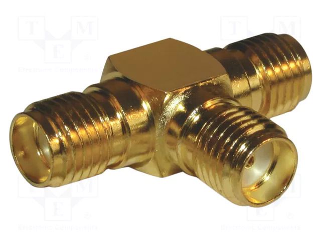 Adapter; SMA female,both sides; Insulation: PTFE; 50Ω; brass AMPHENOL RF 132216
