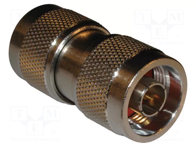 Adapter; N male,both sides; Insulation: PTFE; 50Ω; brass; 11GHz AMPHENOL RF 172122