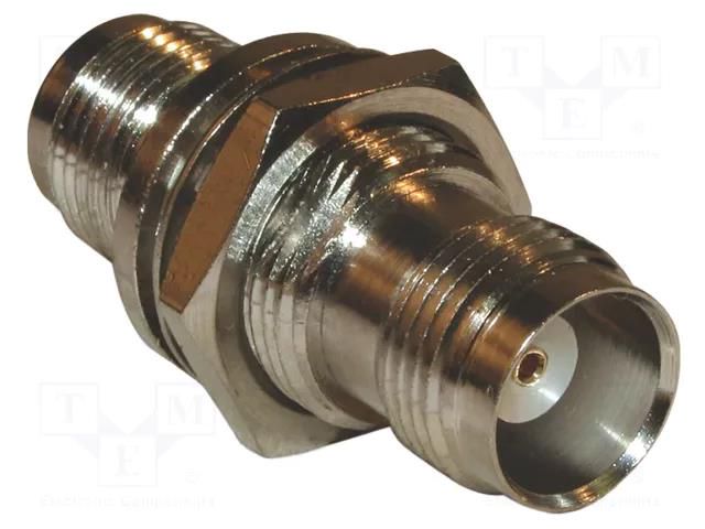 Adapter; TNC female,both sides; Insulation: POM; 50Ω; brass; 11GHz AMPHENOL RF 122344