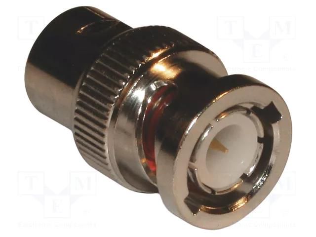 Adapter; BNC male,FME male; Insulation: POM; 50Ω; brass; 1GHz AMPHENOL RF 192104