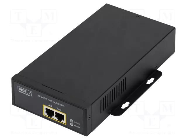 PoE power supply unit; IEC C14,RJ45 socket x2; active; 95W DIGITUS DN-95107