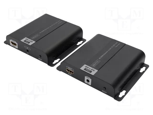 HDMI extender; DC socket x2,HDMI socket x2,RJ45 socket x2 DIGITUS DS-55124