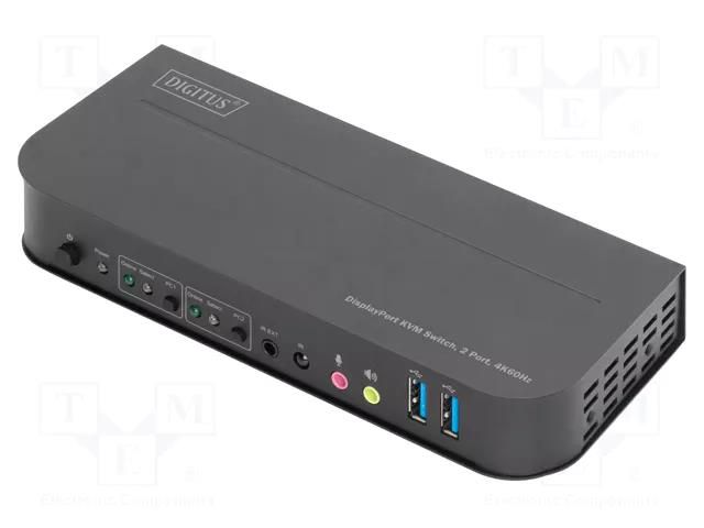 Device: KVM switch; black; Support: 4K,HDCP,UHD 2160p DIGITUS DS-12850
