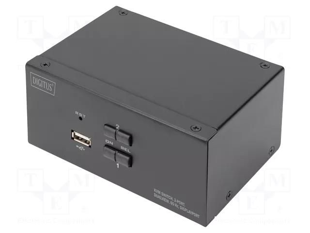 Device: KVM switch; USB 2.0; black DIGITUS DS-12862