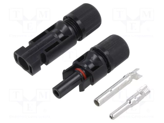 Connector: solar; plug; male + female; 30A; 1kV; IP67; for cable CONNFLY DS1162-01-AC6B12